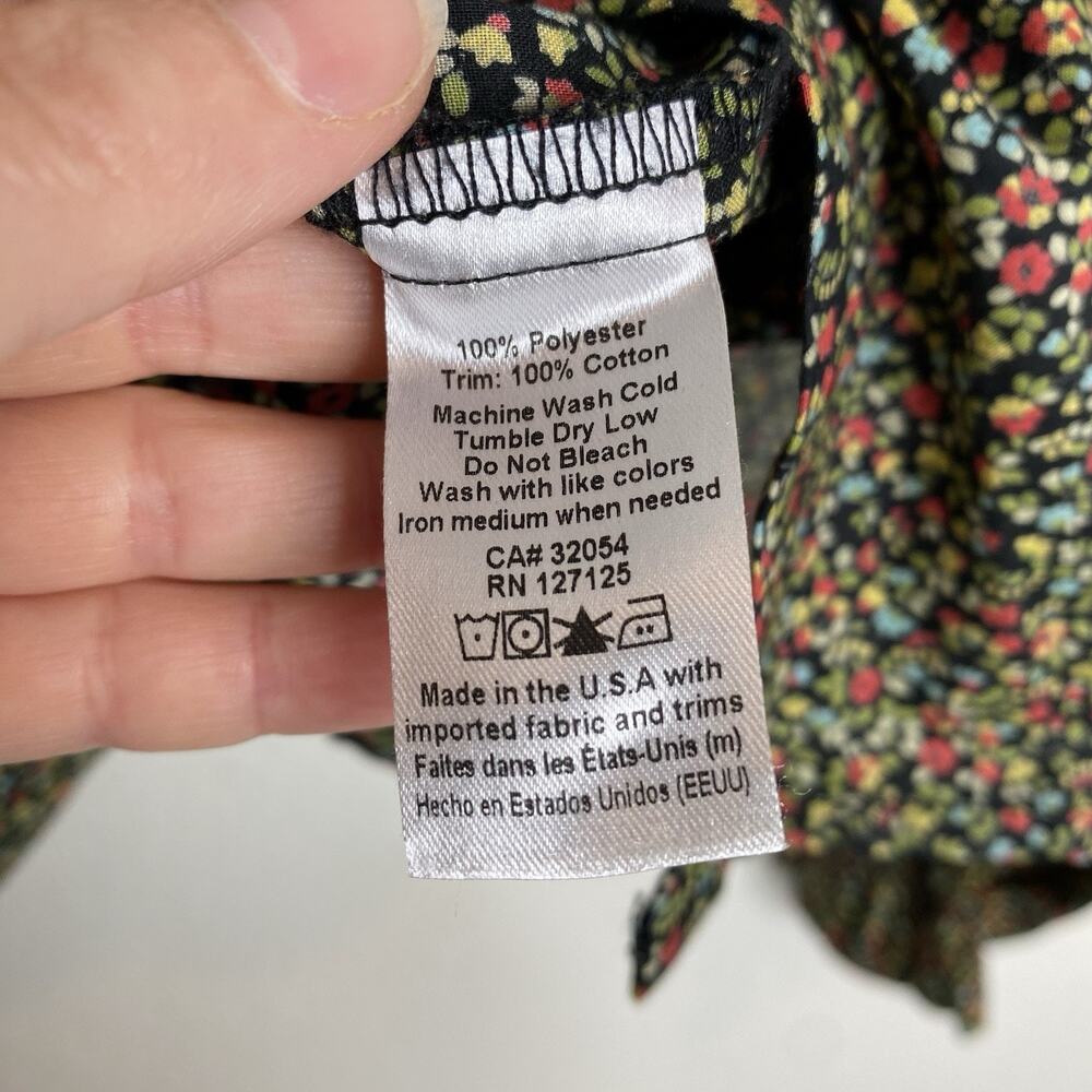 Loup Micro Floral Print Blouse Size M - Picture 3 of 4